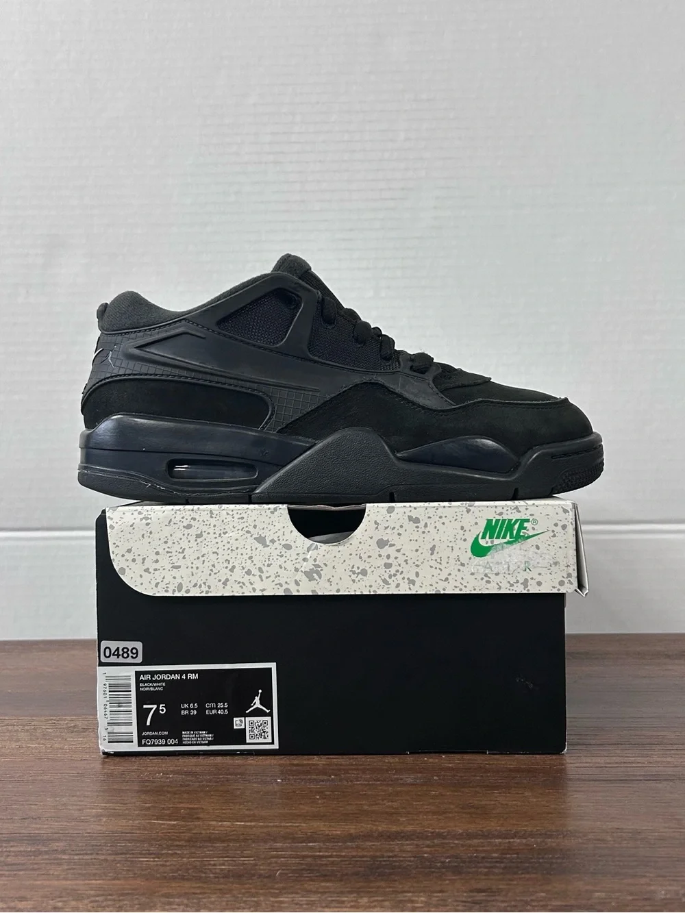 Nike Air Jordan 4 RM Black Cat Black/White M7.5/W9